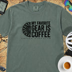 Favorite Gear is Coffee T-Shirt — Blue Spruce