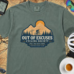 Out of Excuses Cyclist T-Shirt — Blue Spruce