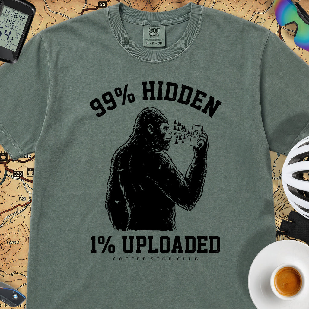 99% Hidden 1% Uploaded Cycling T-Shirt — Blue Spruce