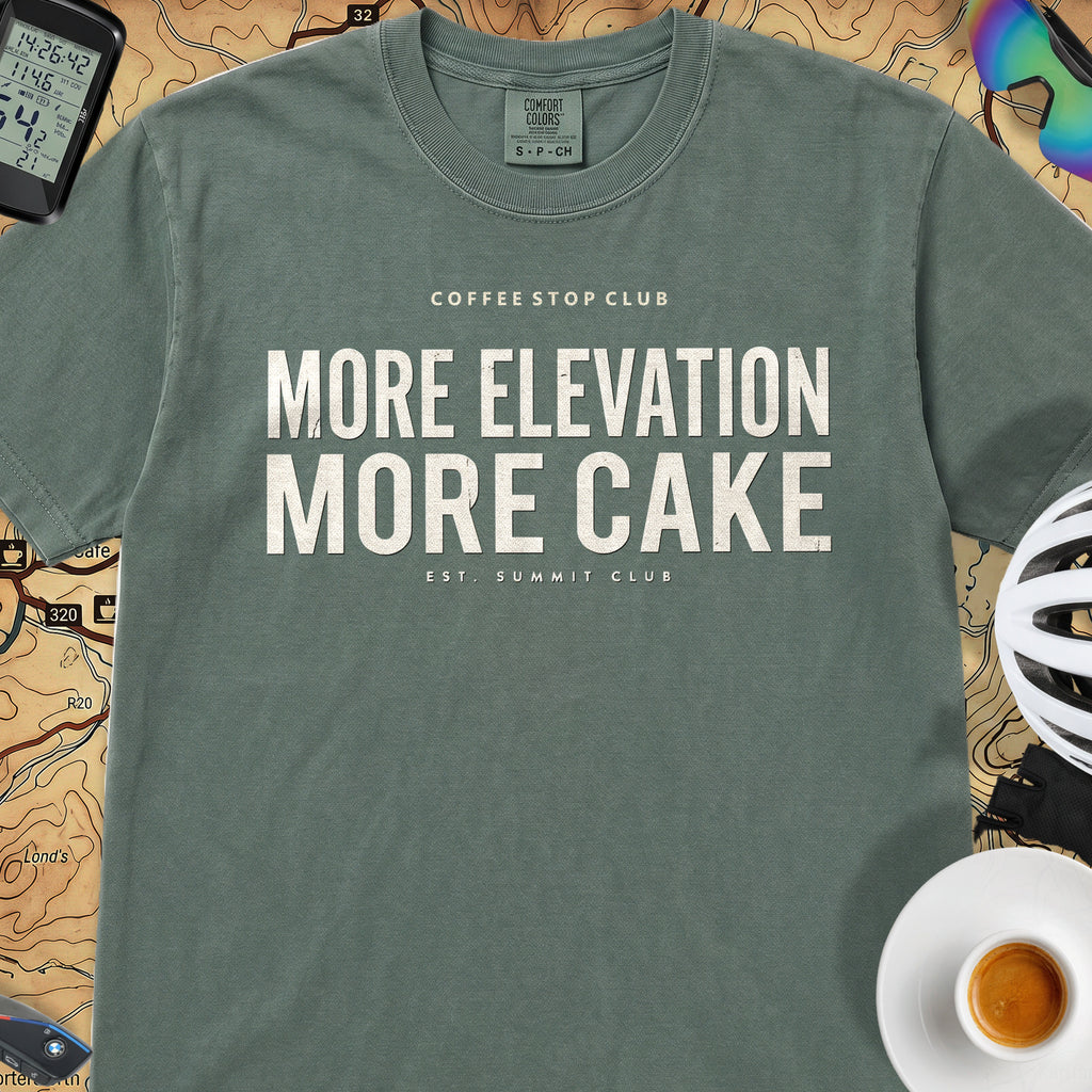 More Elevation More Cake T‑Shirt — Blue Spruce