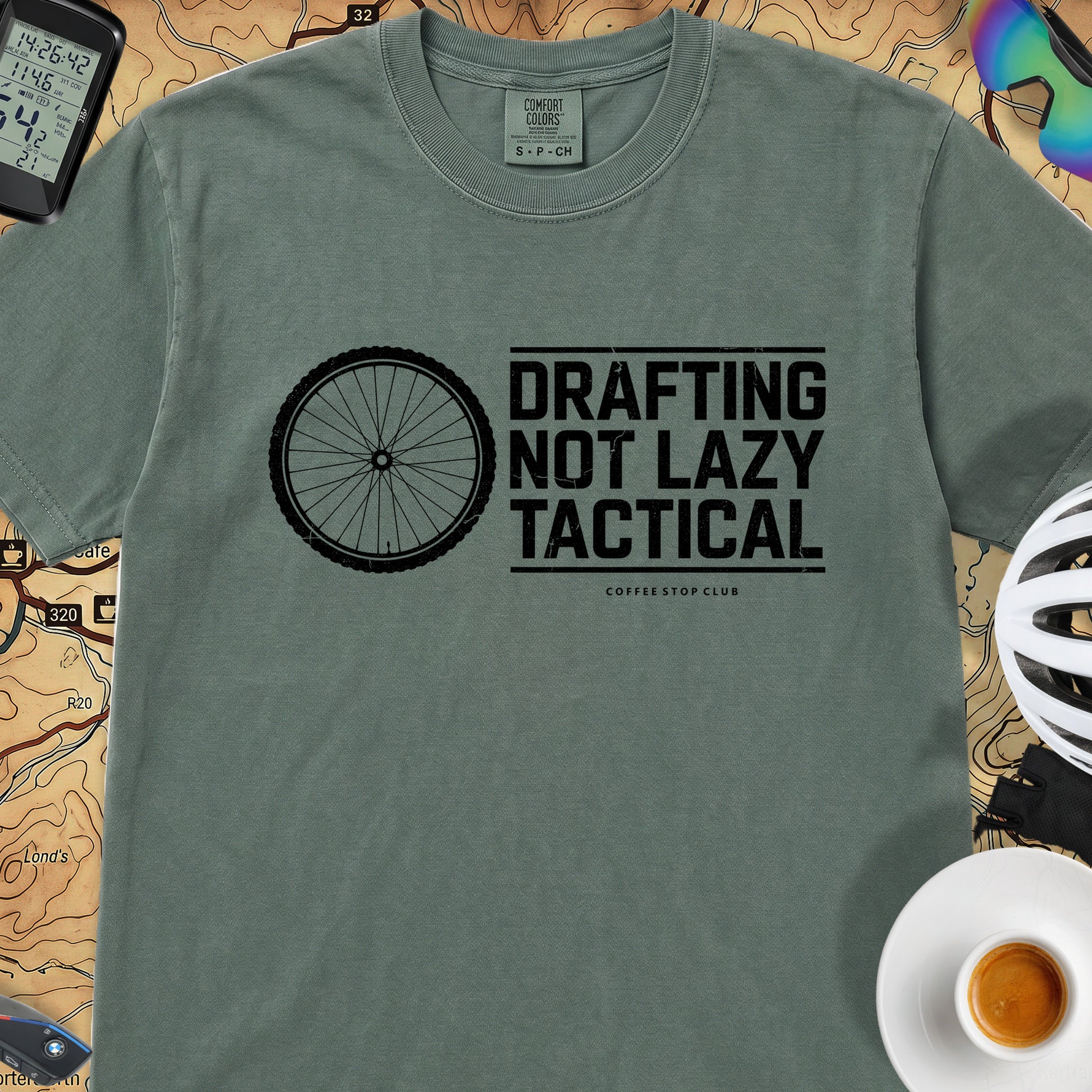 Drafting Not Lazy T-Shirt — Blue Spruce
