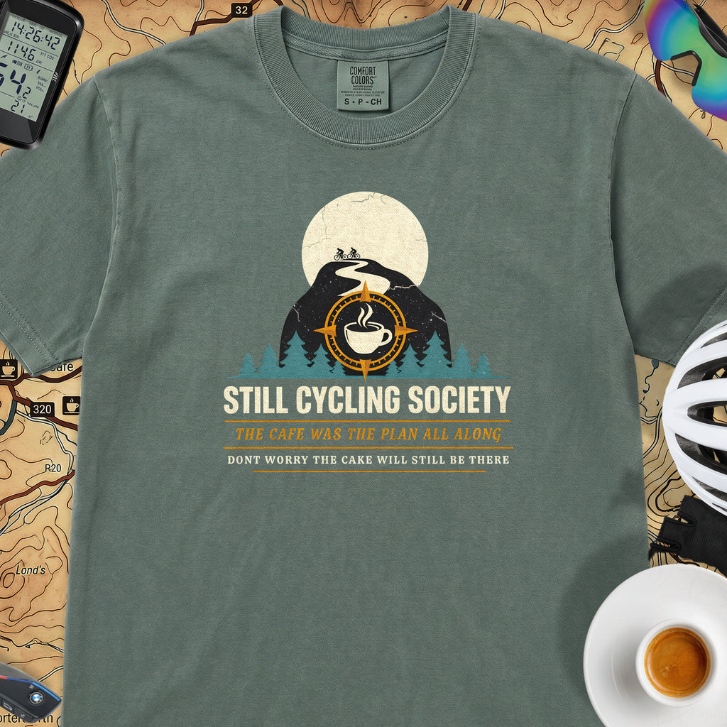 Still Cycling Society T-Shirt — Blue Spruce