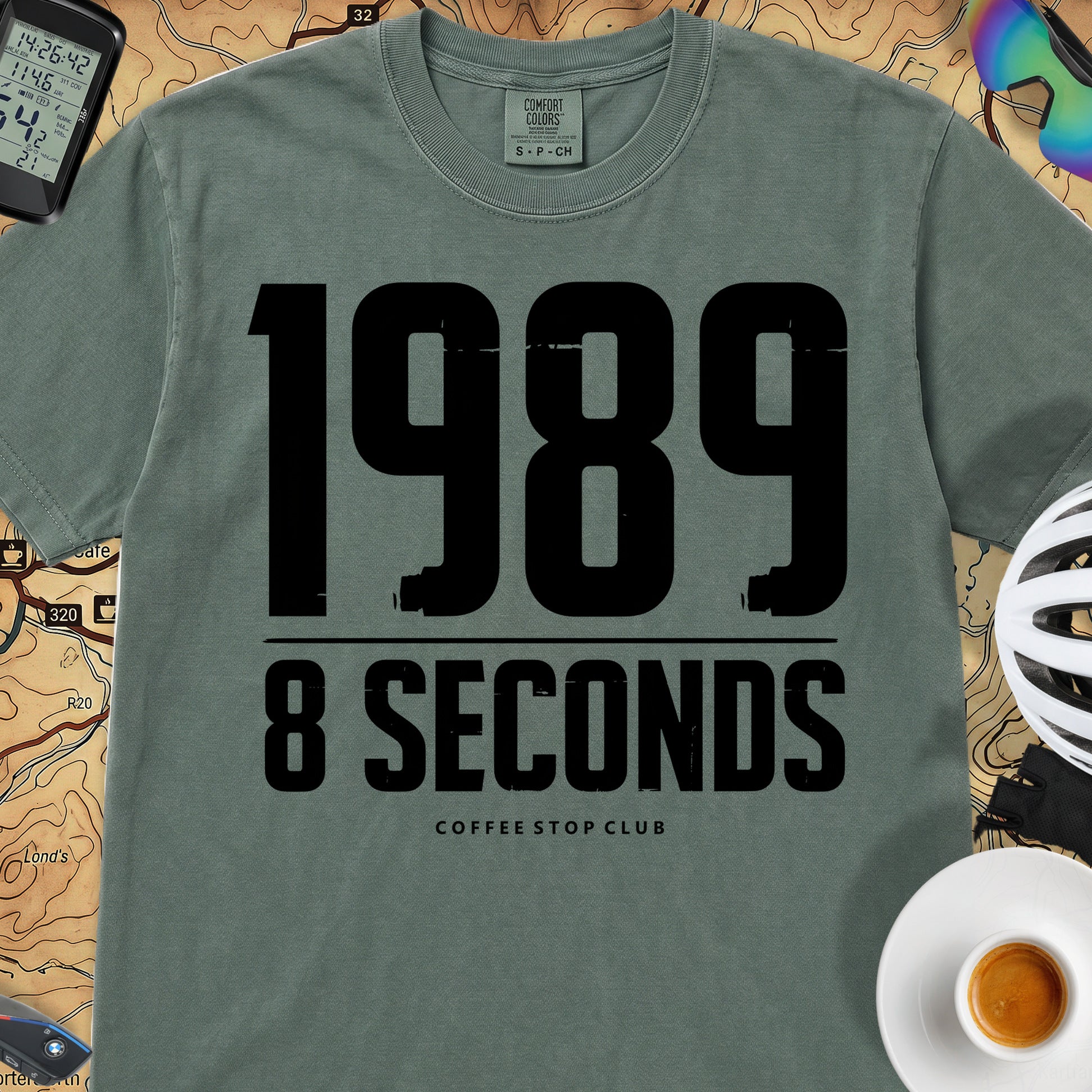 1989 in 8 Seconds T-Shirt — Blue Spruce