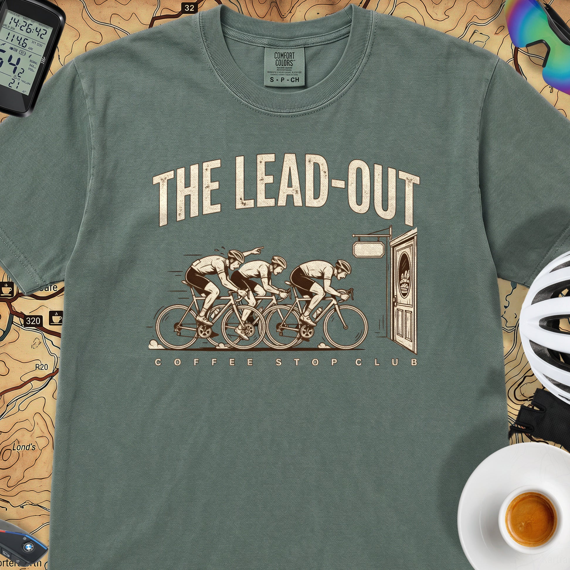 The Lead Out Cycling T-Shirt — Blue Spruce