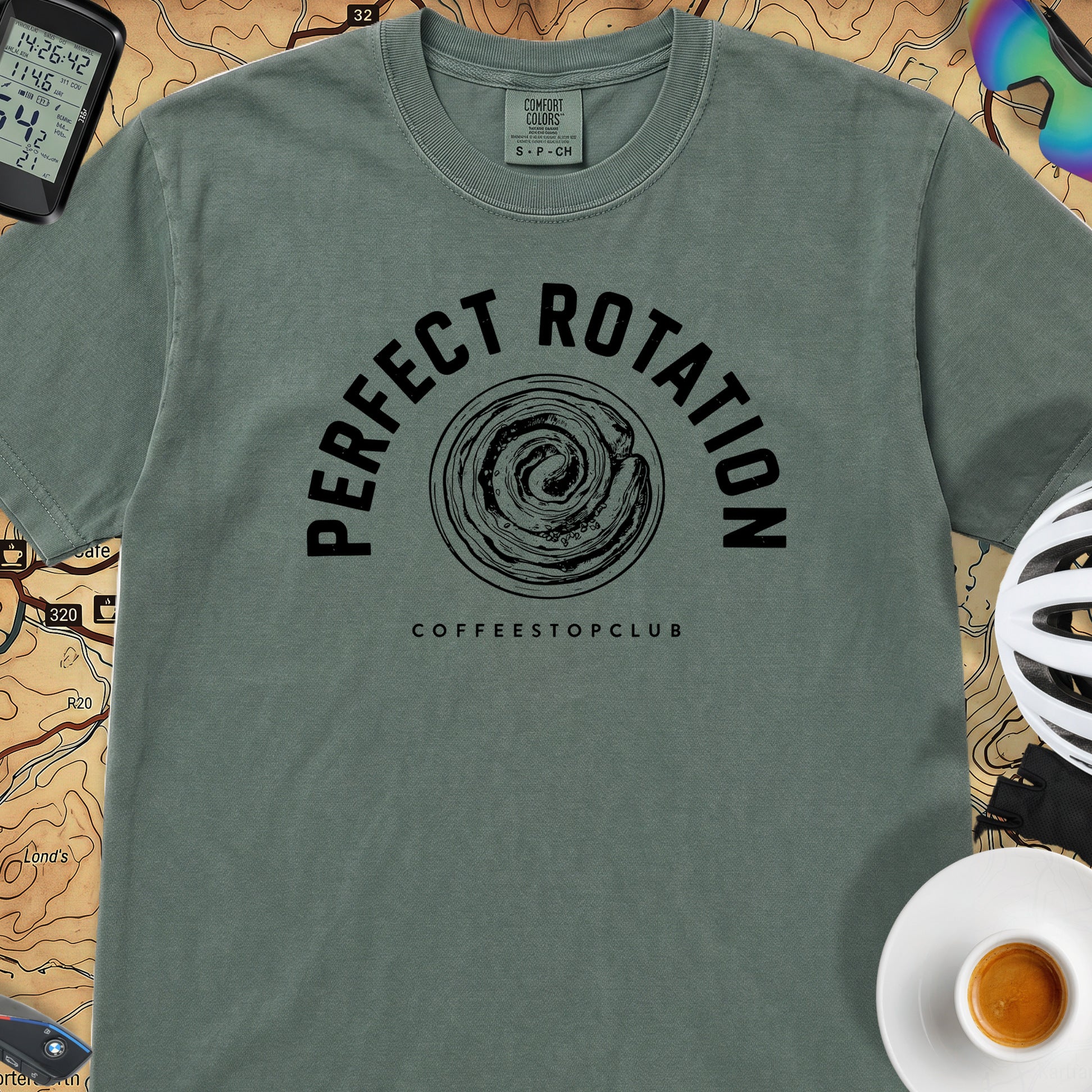 Perfect Rotation Cycling T-Shirt — Blue Spruce