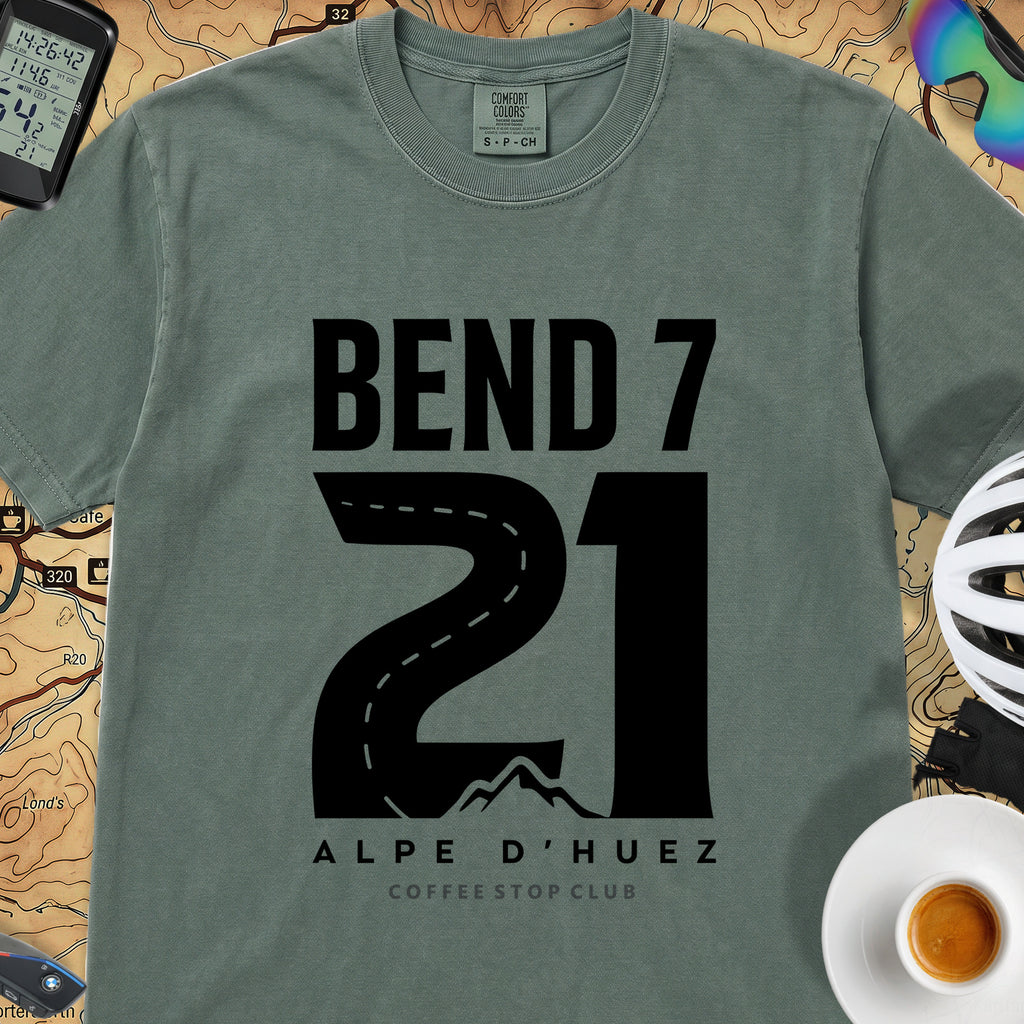 Bend 7 L'Alpe T-Shirt — Blue Spruce