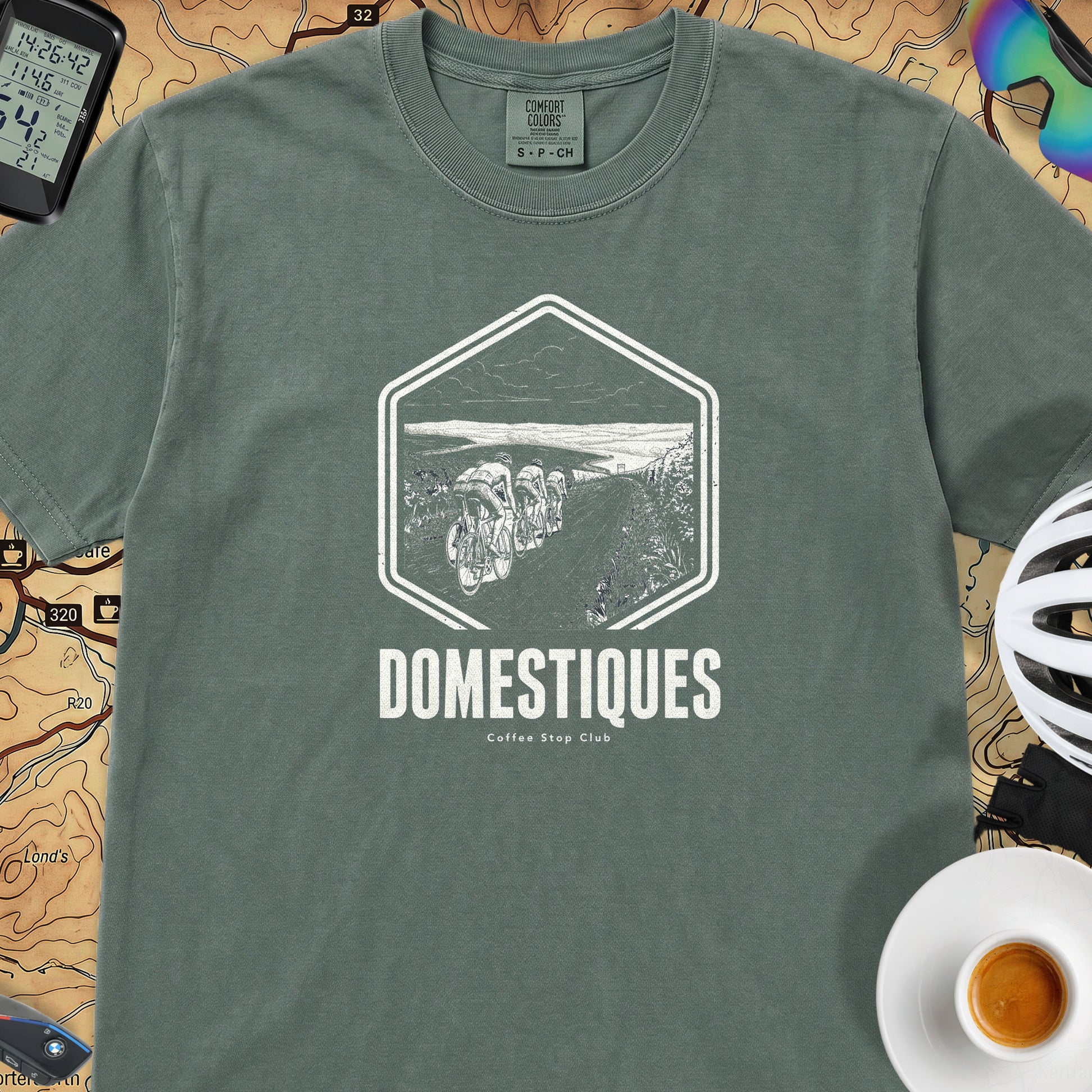 Domestiques Vintage Society T-Shirt — Blue Spruce