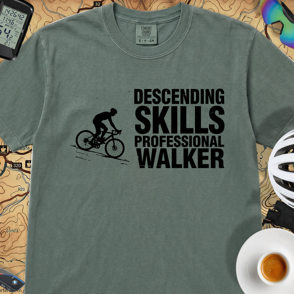 Descending Skills T-Shirt — Blue Spruce