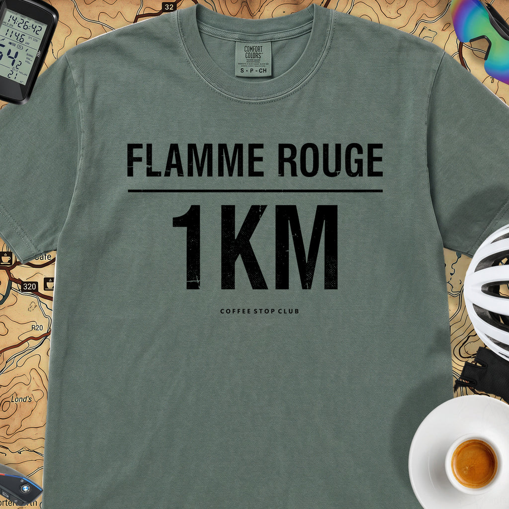 Flamme Rouge 1Km T-Shirt — Blue Spruce