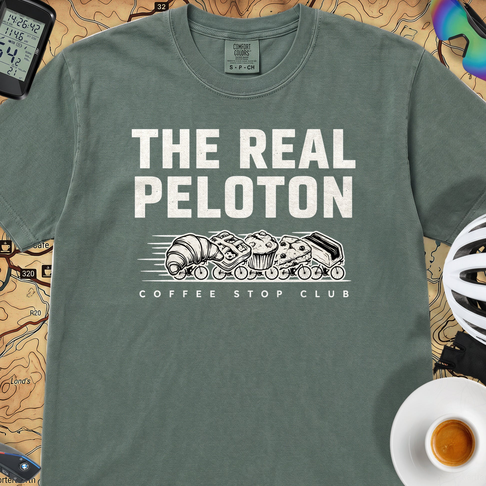 The Real Peloton Cycling T-Shirt — Blue Spruce