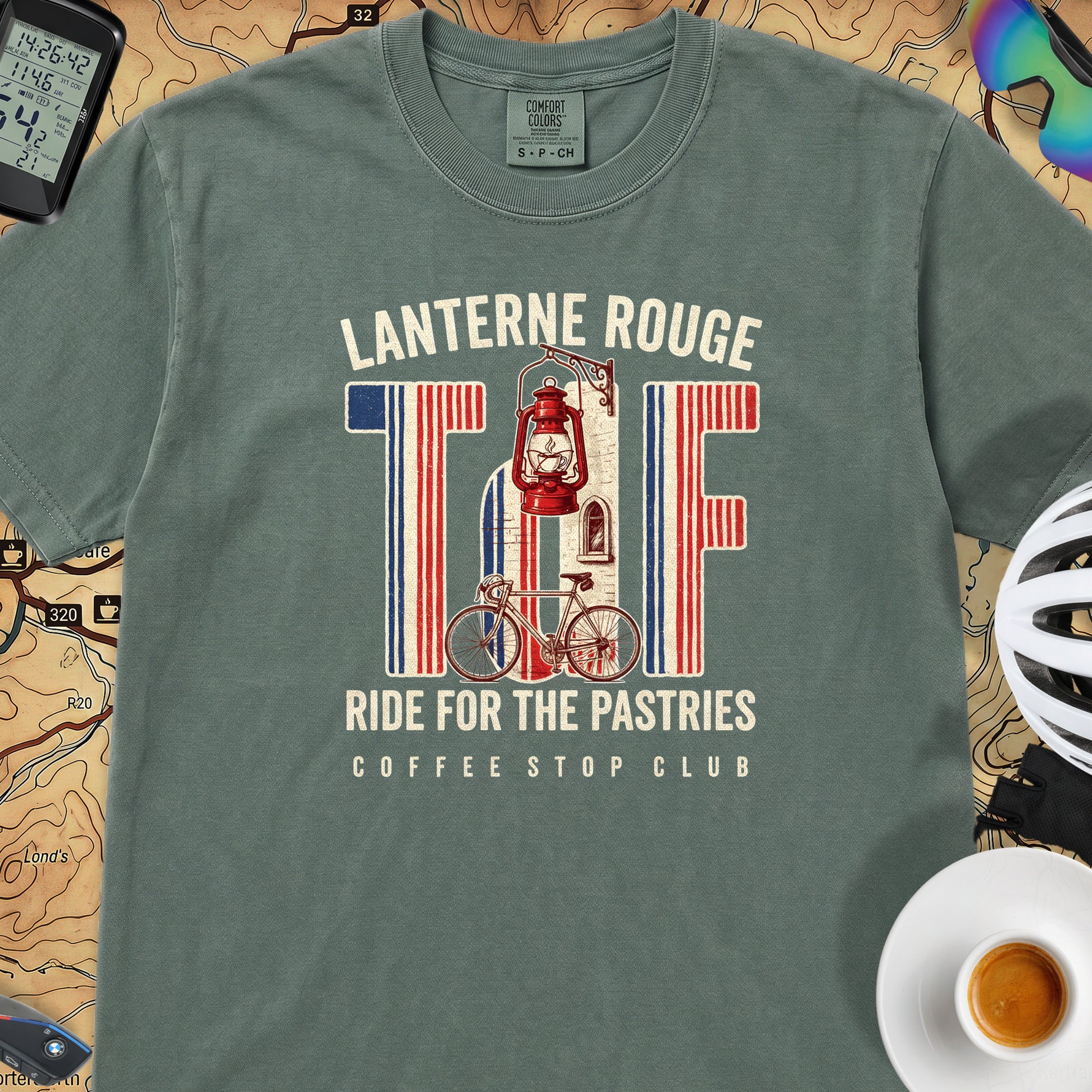 Lanterne Rouge II TdF Cycling T-Shirt — Blue Spruce