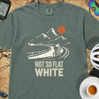 Not So Flat White Retro T-Shirt — Blue Spruce