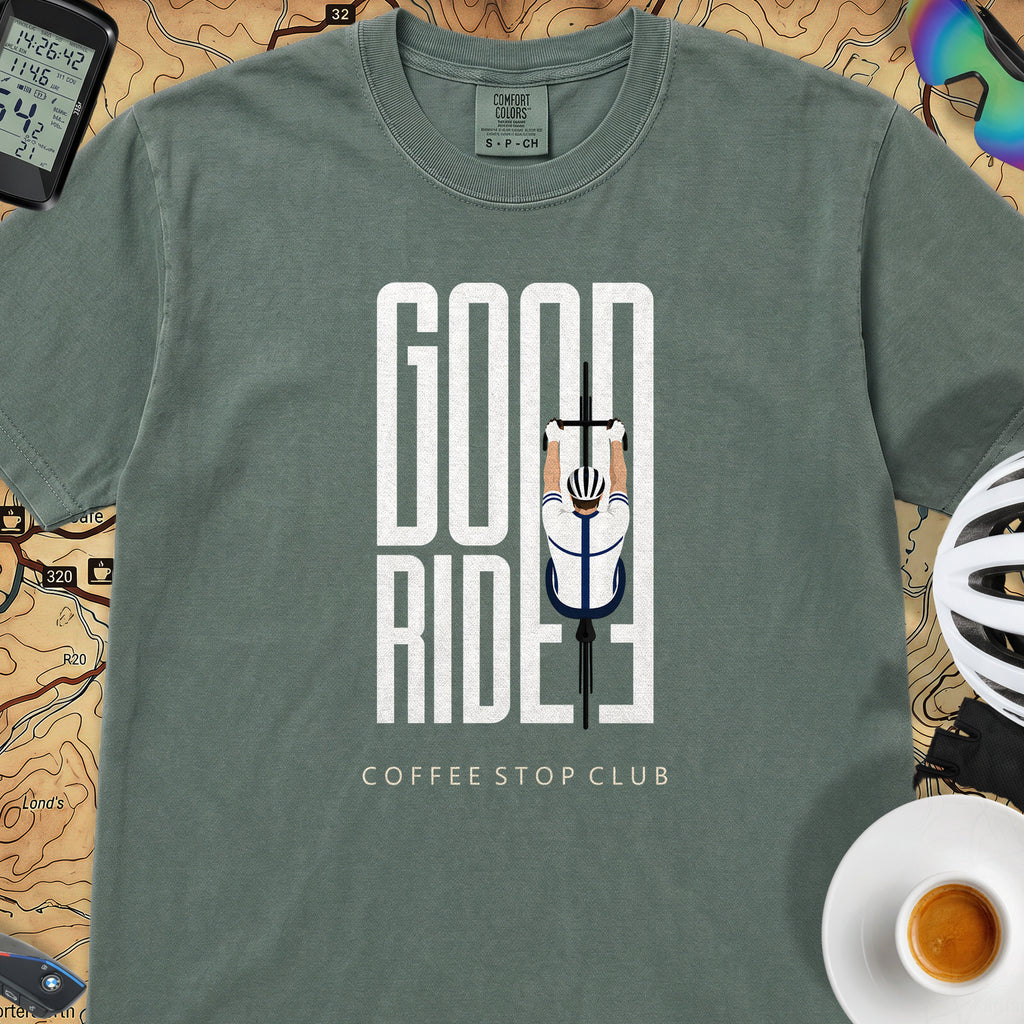 Good Rides T-Shirt — Blue Spruce