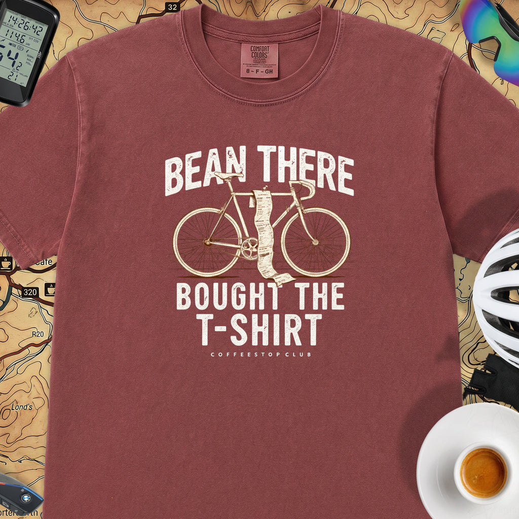 Bean There Cycling T-Shirt — Brick
