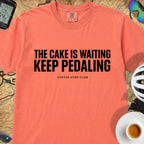 The Cake is Waiting T‑Shirt — Bright Salmon