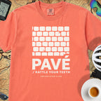 Pavé Tour T‑Shirt — Bright Salmon