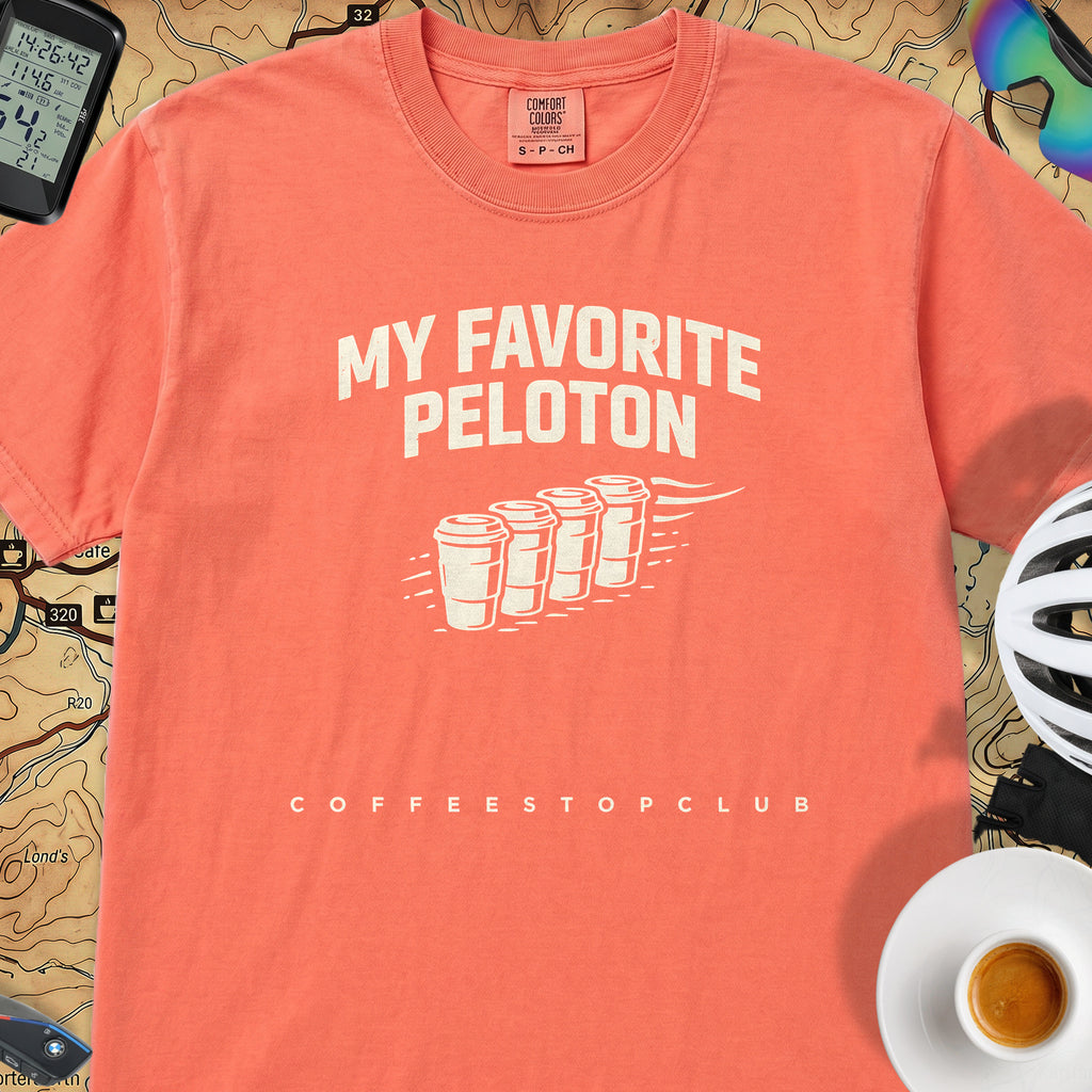 Favorite Peloton T‑Shirt — Bright Salmon