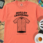 Maillot Croissant Cyclist T-Shirt — Bright Salmon