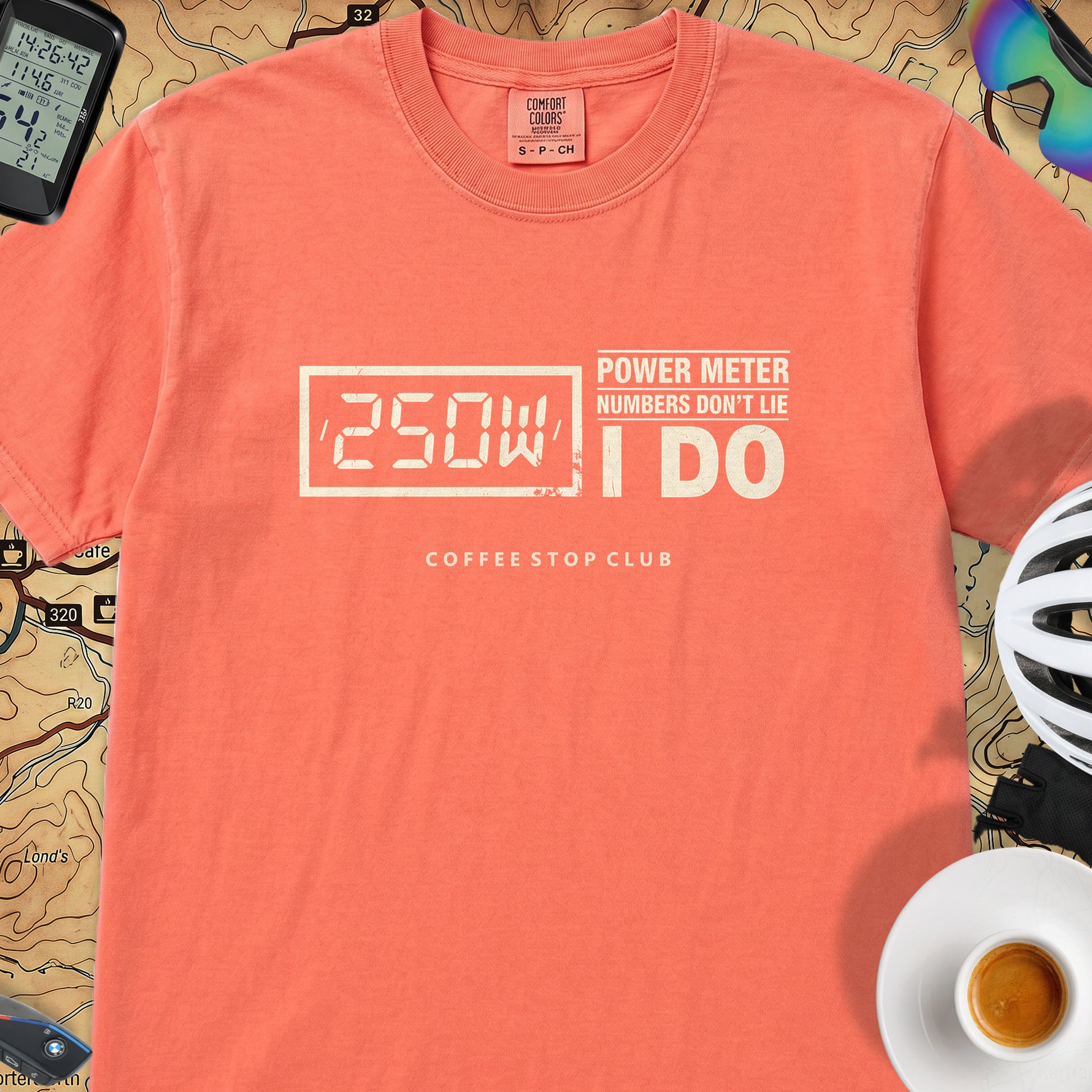 250 Watts T‑Shirt — Bright Salmon