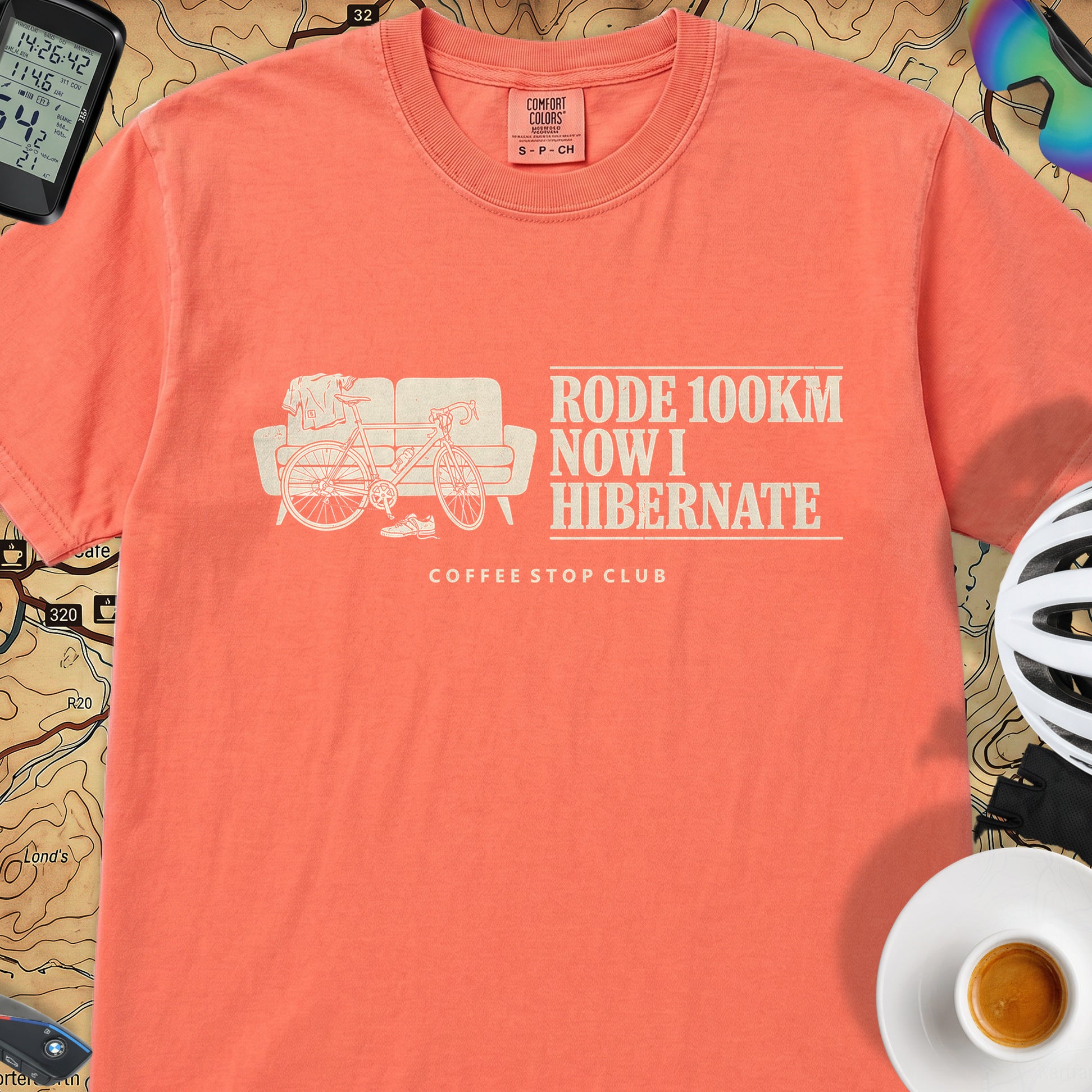 Bike --> Hibernate T‑Shirt — Bright Salmon