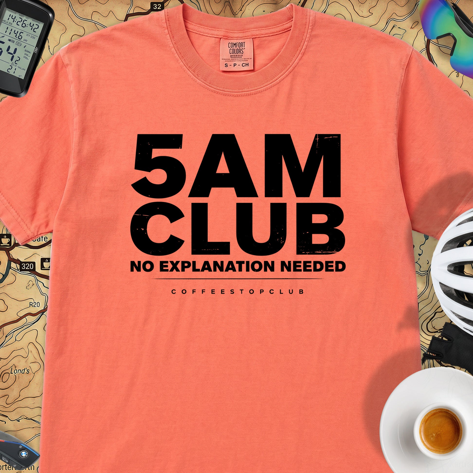 5AM Club T‑Shirt — Bright Salmon