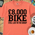 8K Bike Still Last T‑Shirt — Bright Salmon