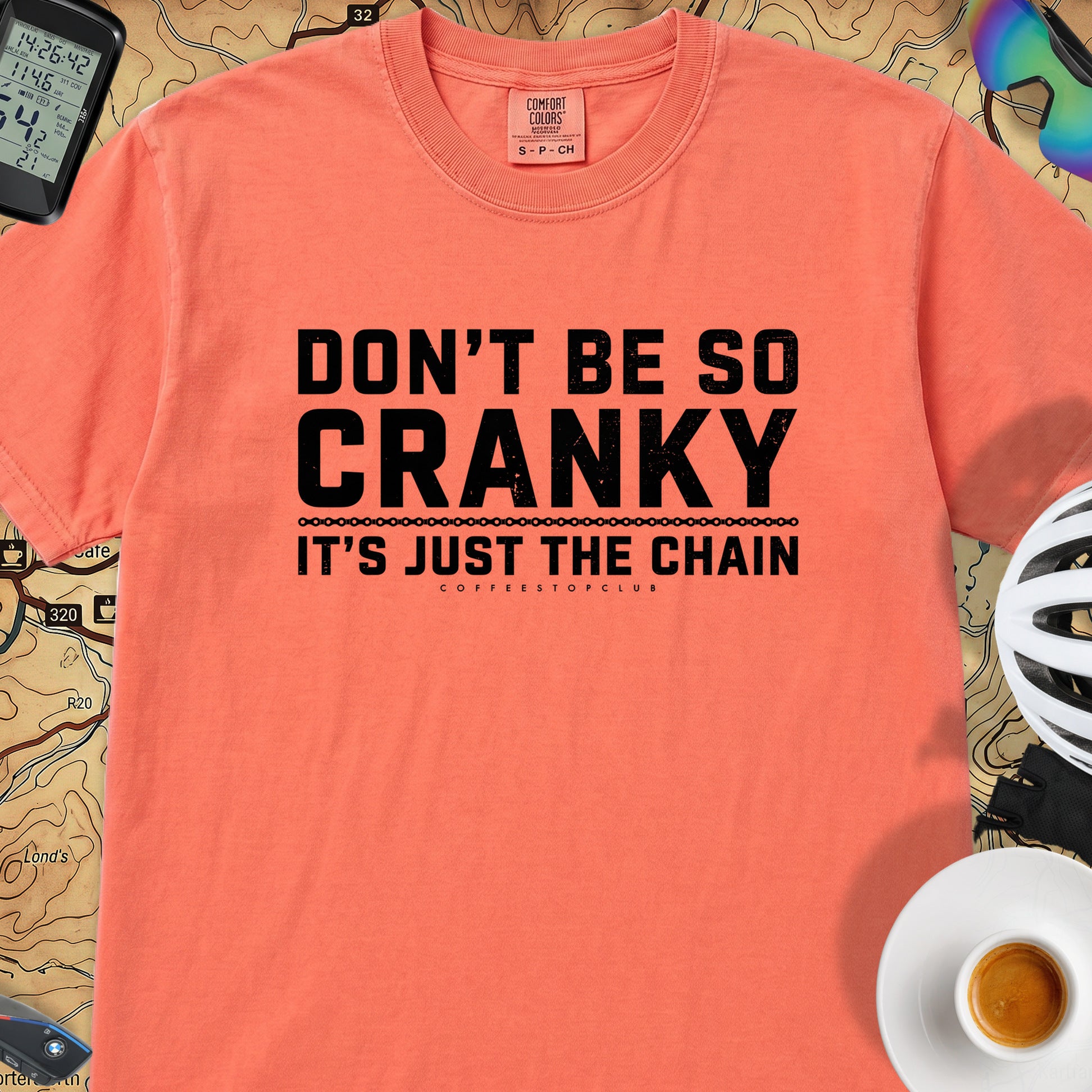 Don't Be So Cranky T‑Shirt — Bright Salmon
