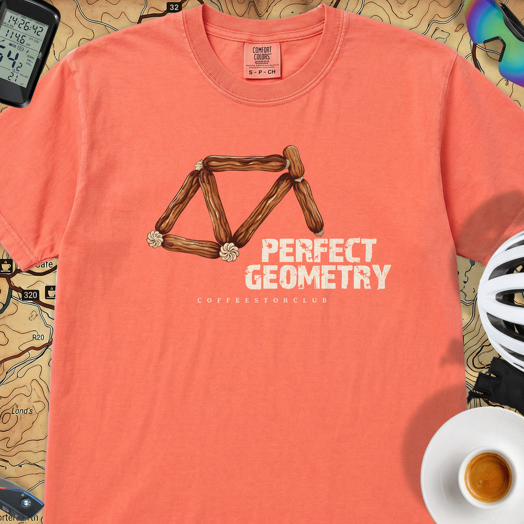 Perfect Geometry T‑Shirt — Bright Salmon