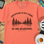 Adventure Is Out There Cycling T-Shirt — Bright Salmon