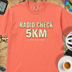 Radio Check 5Km Tour T‑Shirt — Bright Salmon