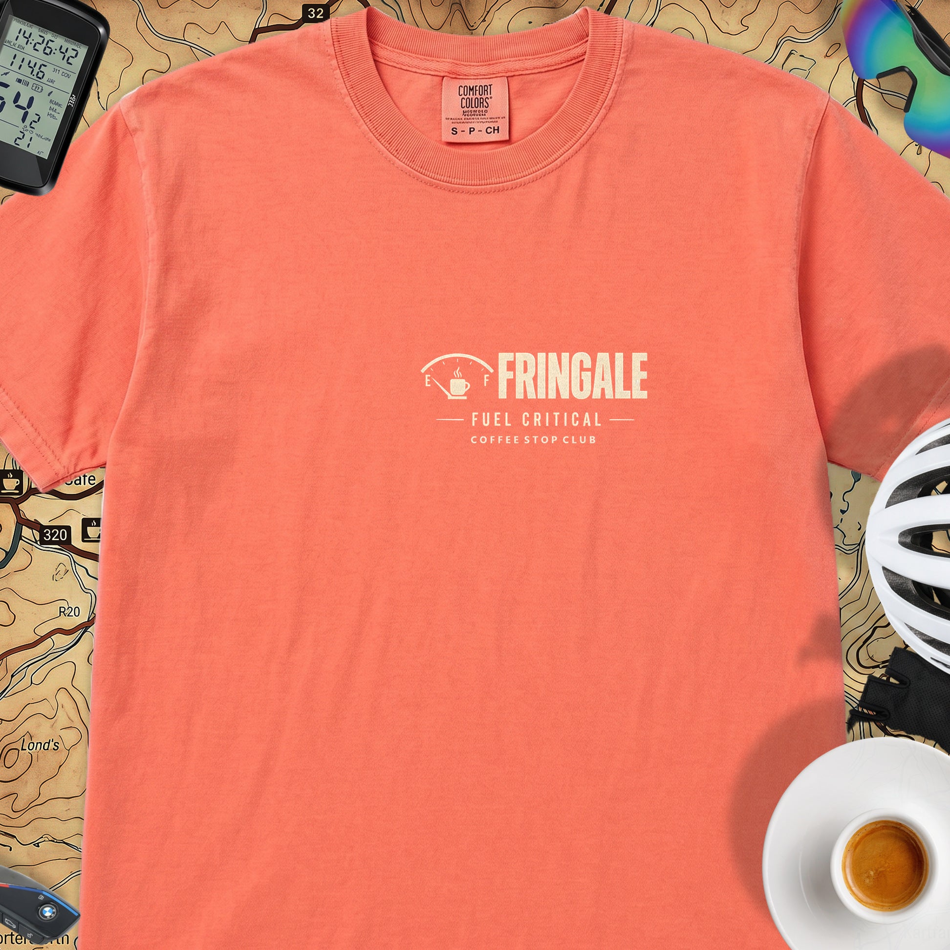 Fringale Fuel Critical Tour T‑Shirt — Bright Salmon