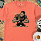 Espresso Stop Cycling T-Shirt — Bright Salmon