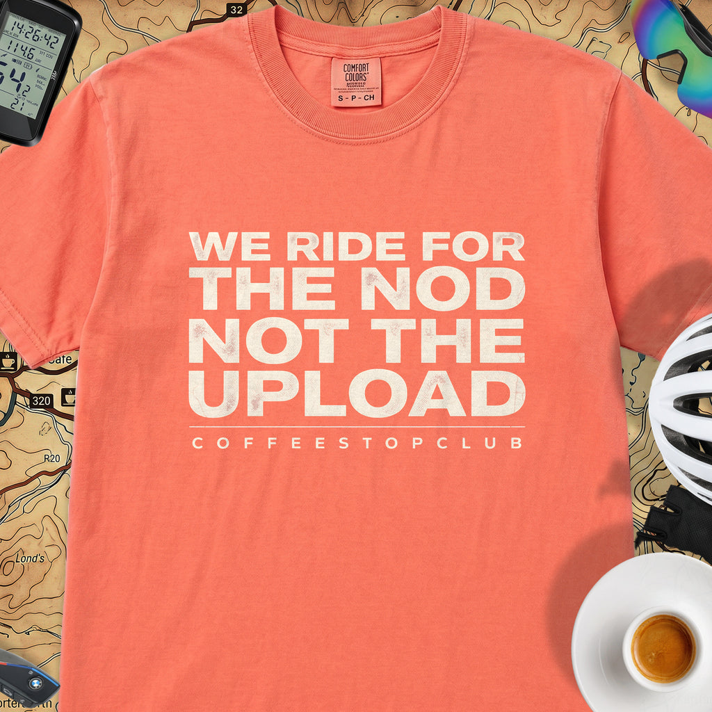 We Ride For The NOD T‑Shirt — Bright Salmon