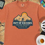 Out of Excuses Cyclist T-Shirt — Burnt Orange