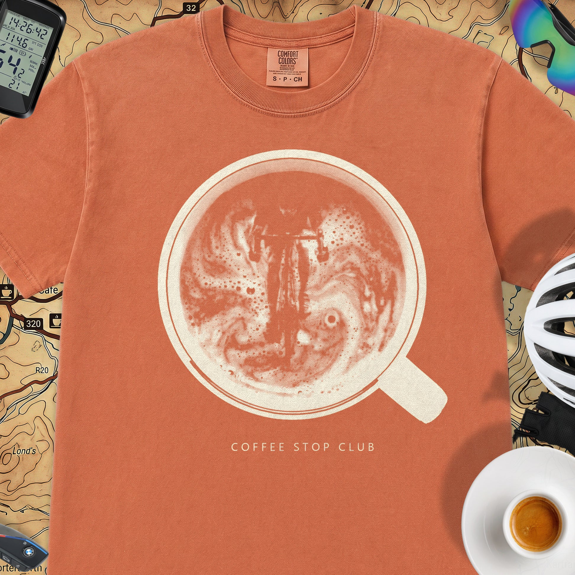 Crema de la Crema Cycling T-Shirt — Burnt Orange
