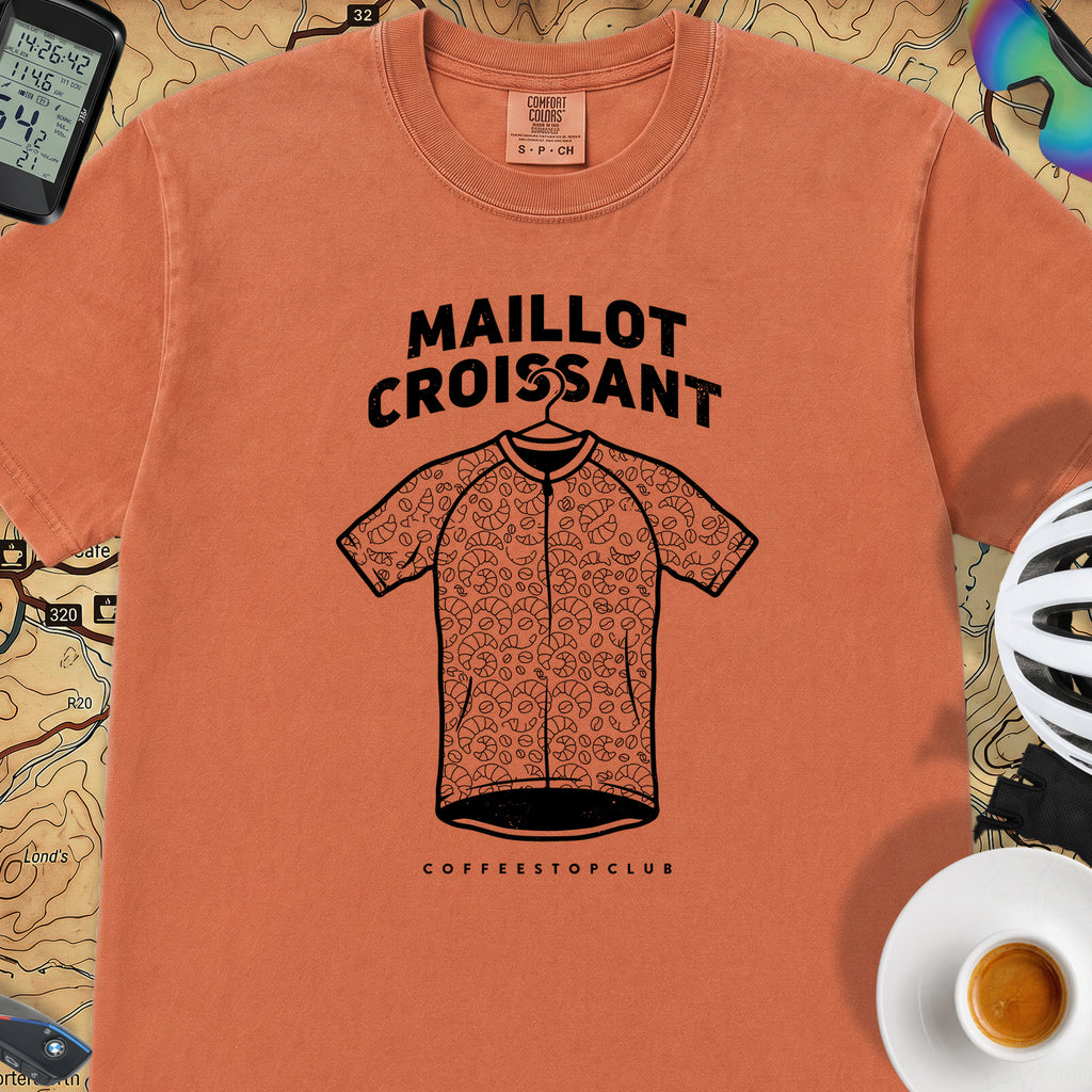 Maillot Croissant Cyclist T-Shirt — Burnt Orange