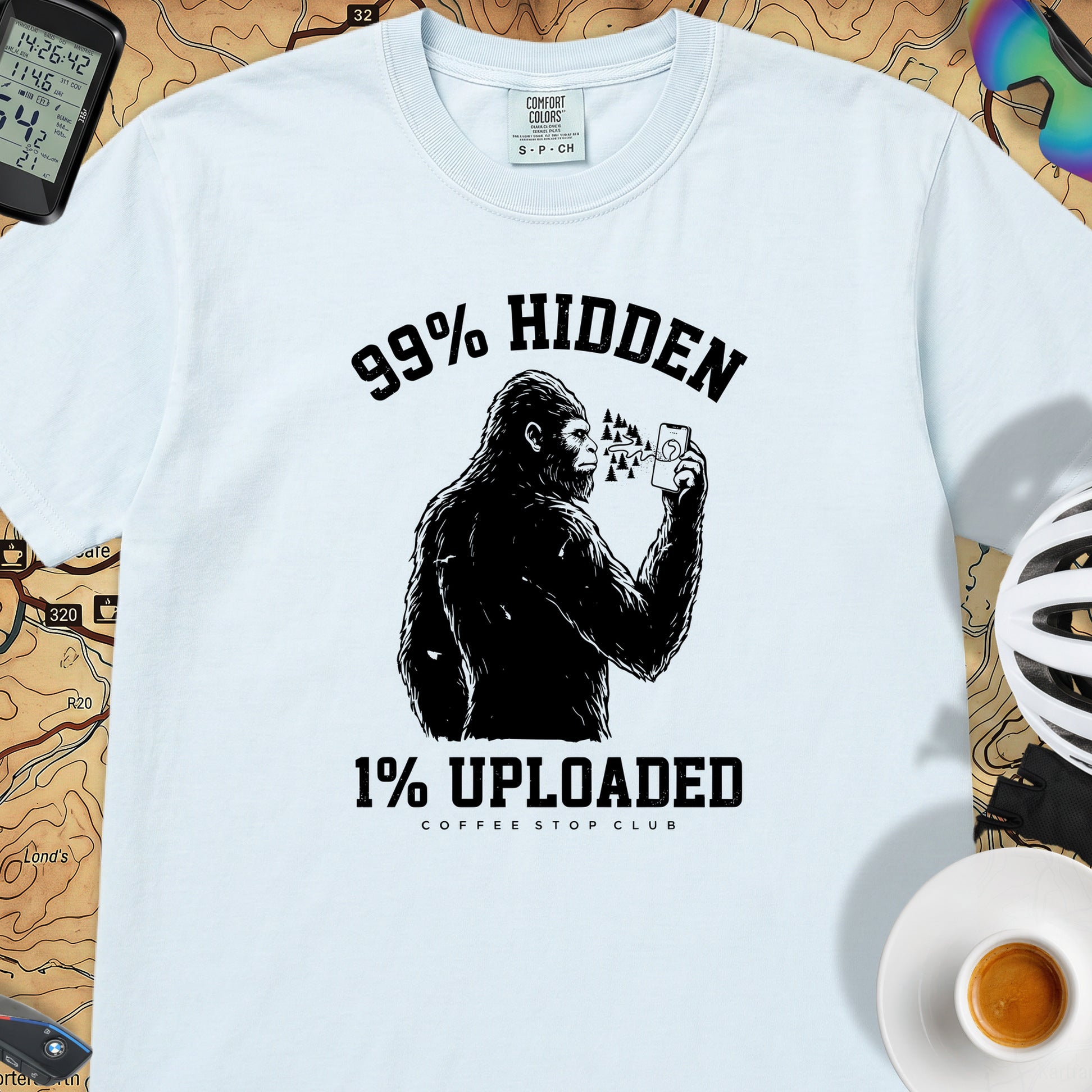 Sasquatch Hidden Cycling T-Shirt — Chambray