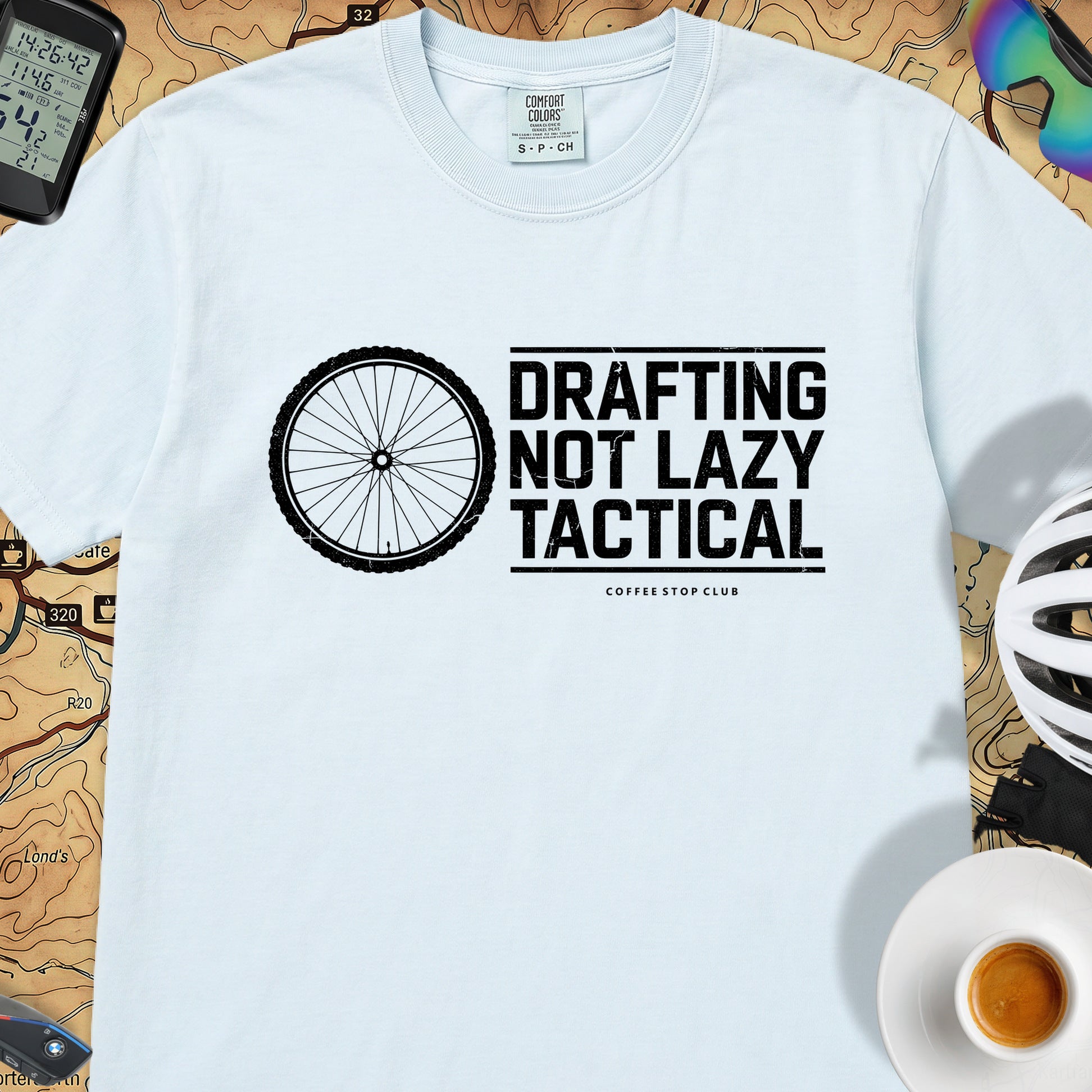 Drafting Not Lazy T-Shirt — Chambray