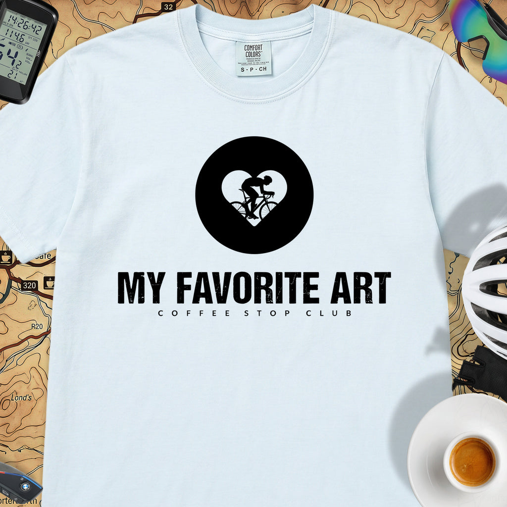 Latté Art Cycling T-Shirt — Chambray