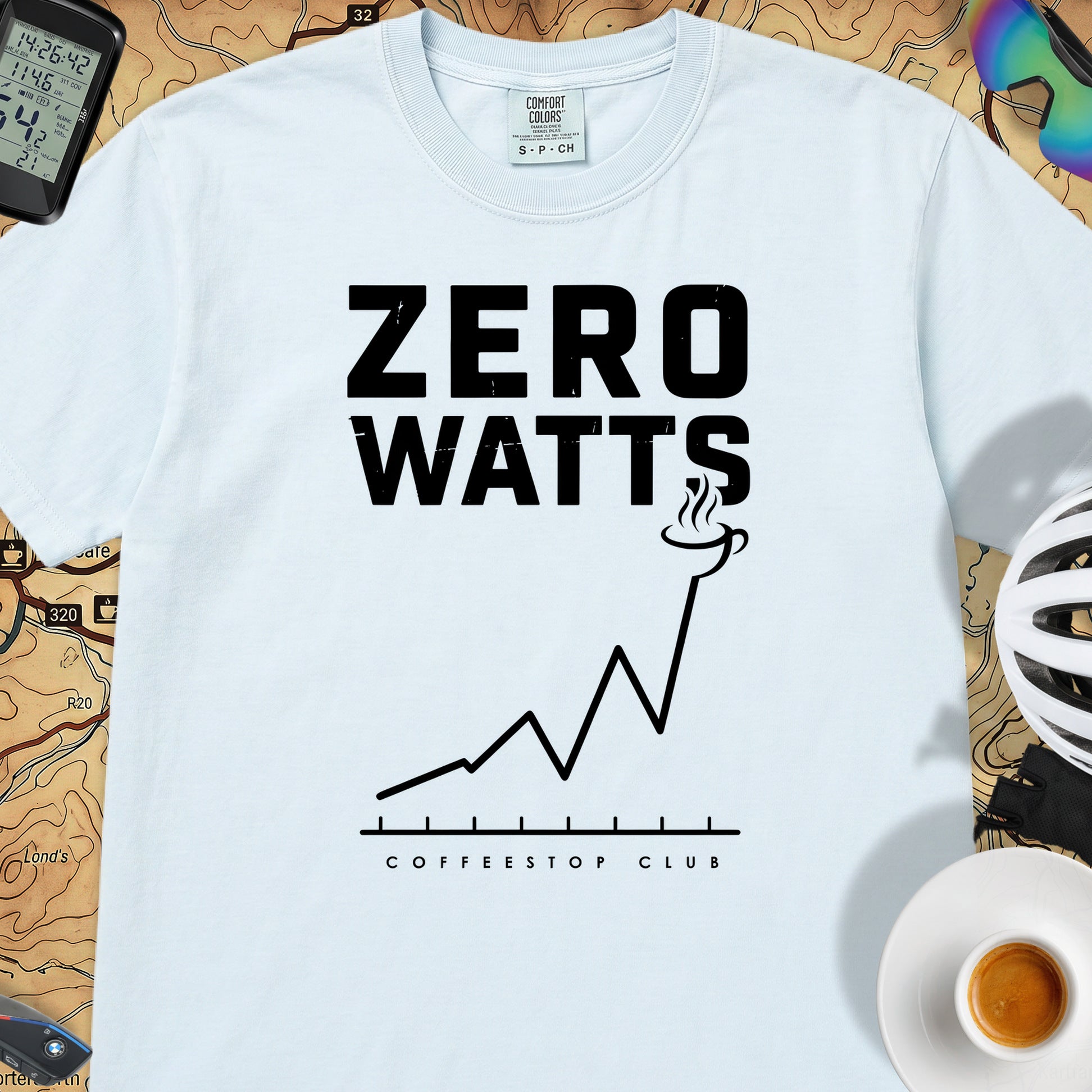 Zero Watts Cycling T-Shirt — Chambray