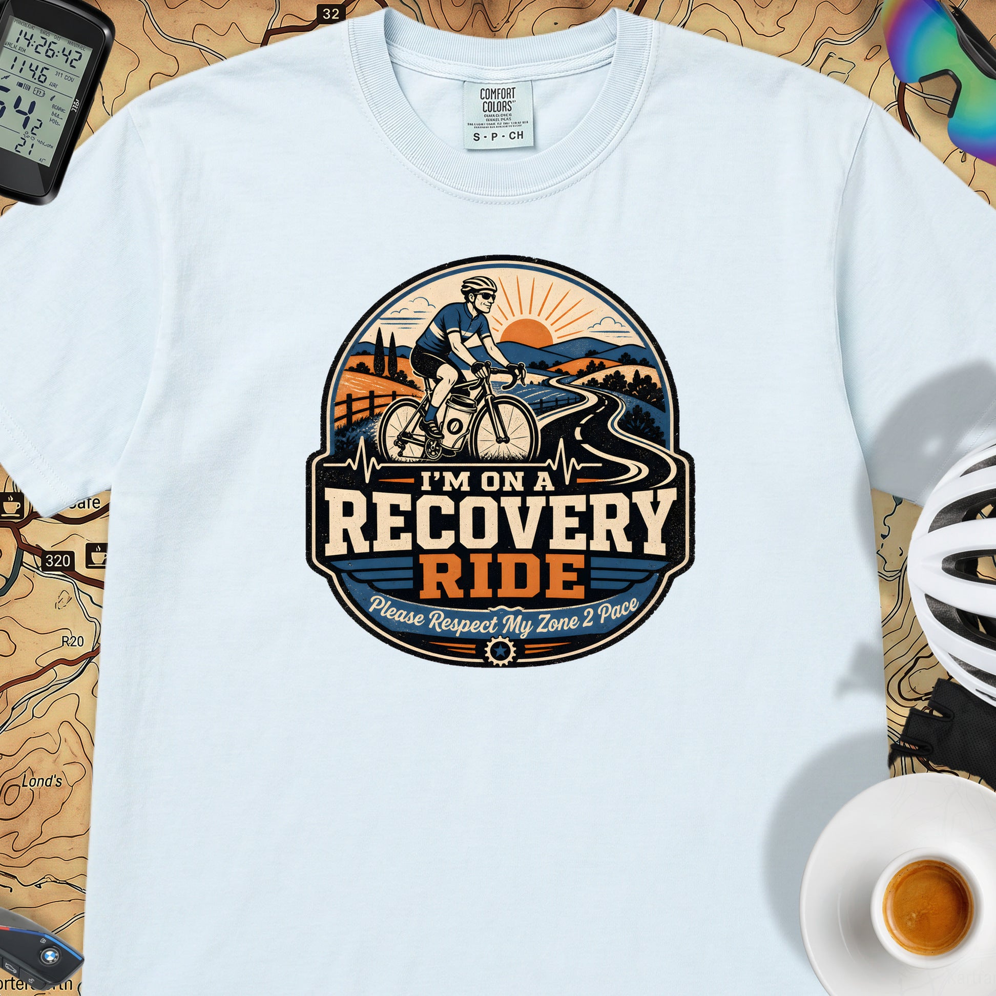 I'm On A Recovery Ride Comfort Colors T-Shirt — Chambray