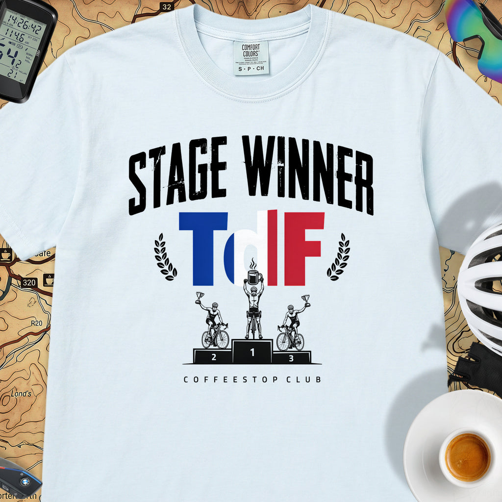 Stage Winner TdF Cycling T-Shirt — Chambray
