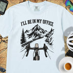 I'll Be In My Office Bike T‑Shirt — Chambray