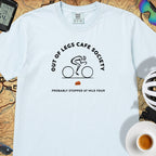 Out of Legs Society Cyclist T-Shirt — Chambray
