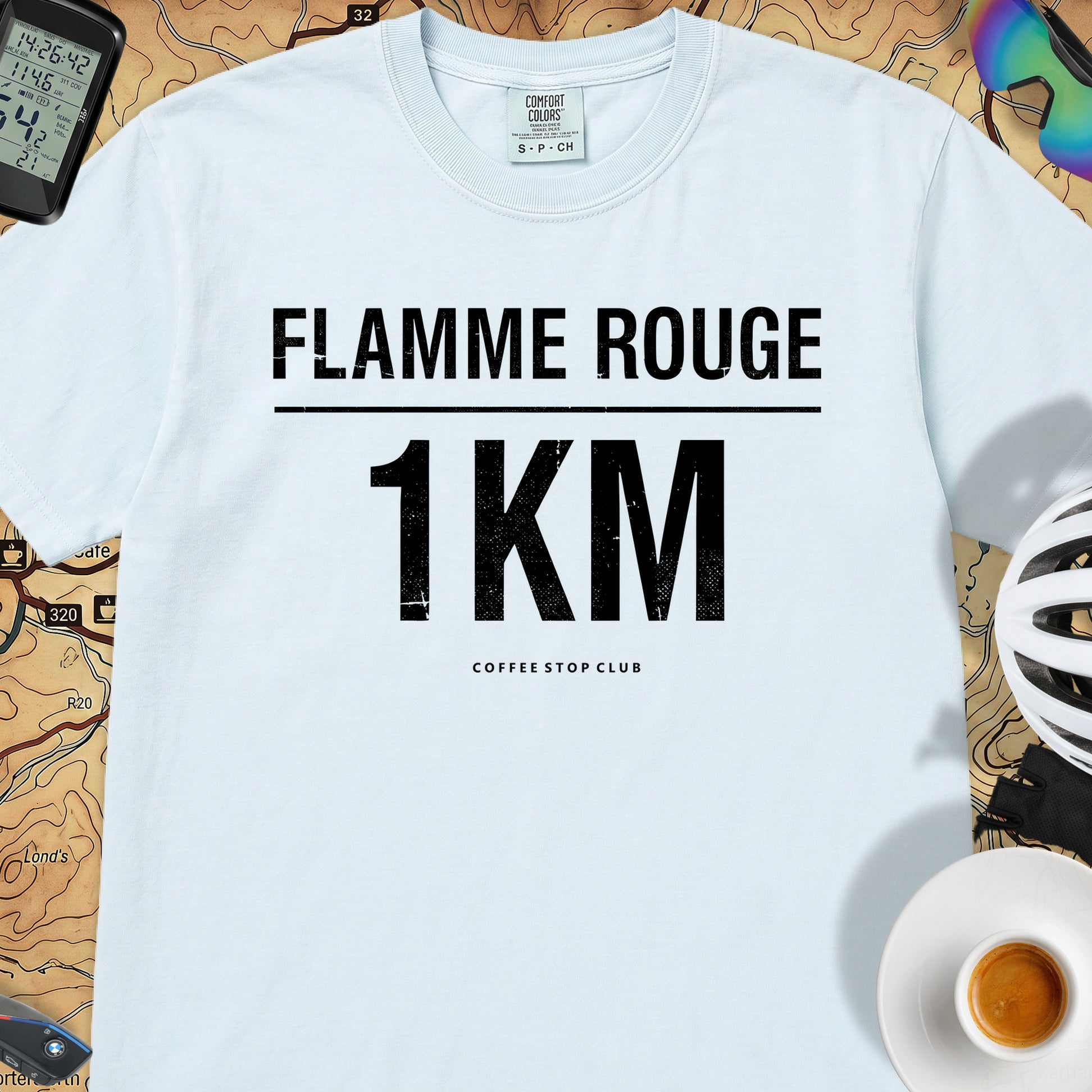 Flamme Rouge 1Km T-Shirt — Chambray
