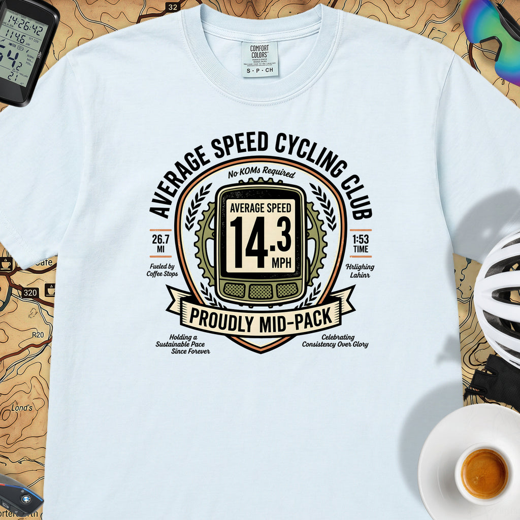 Average Speed Cycling T-Shirt — Chambray