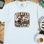 Beater Bike Comic T‑Shirt — Chambray