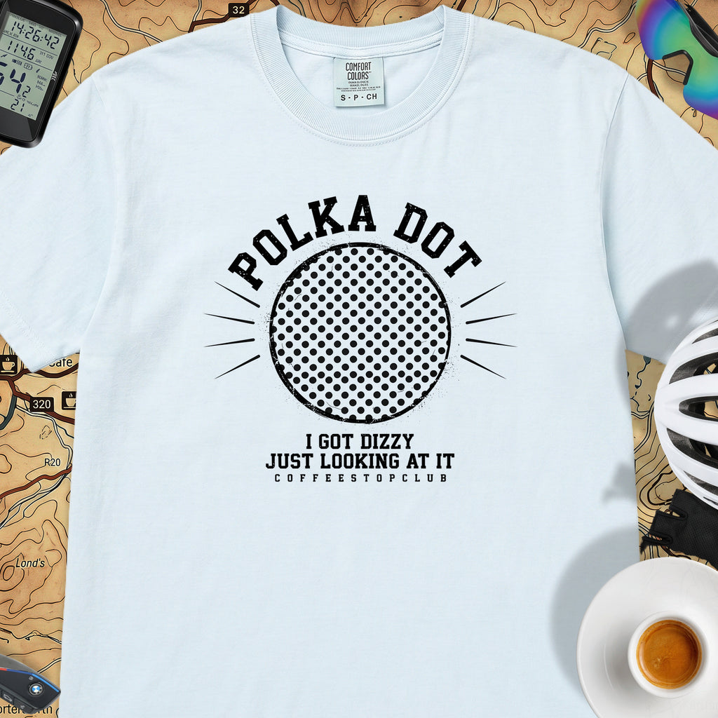 Polka Dot Yellow Cycling T-Shirt — Chambray