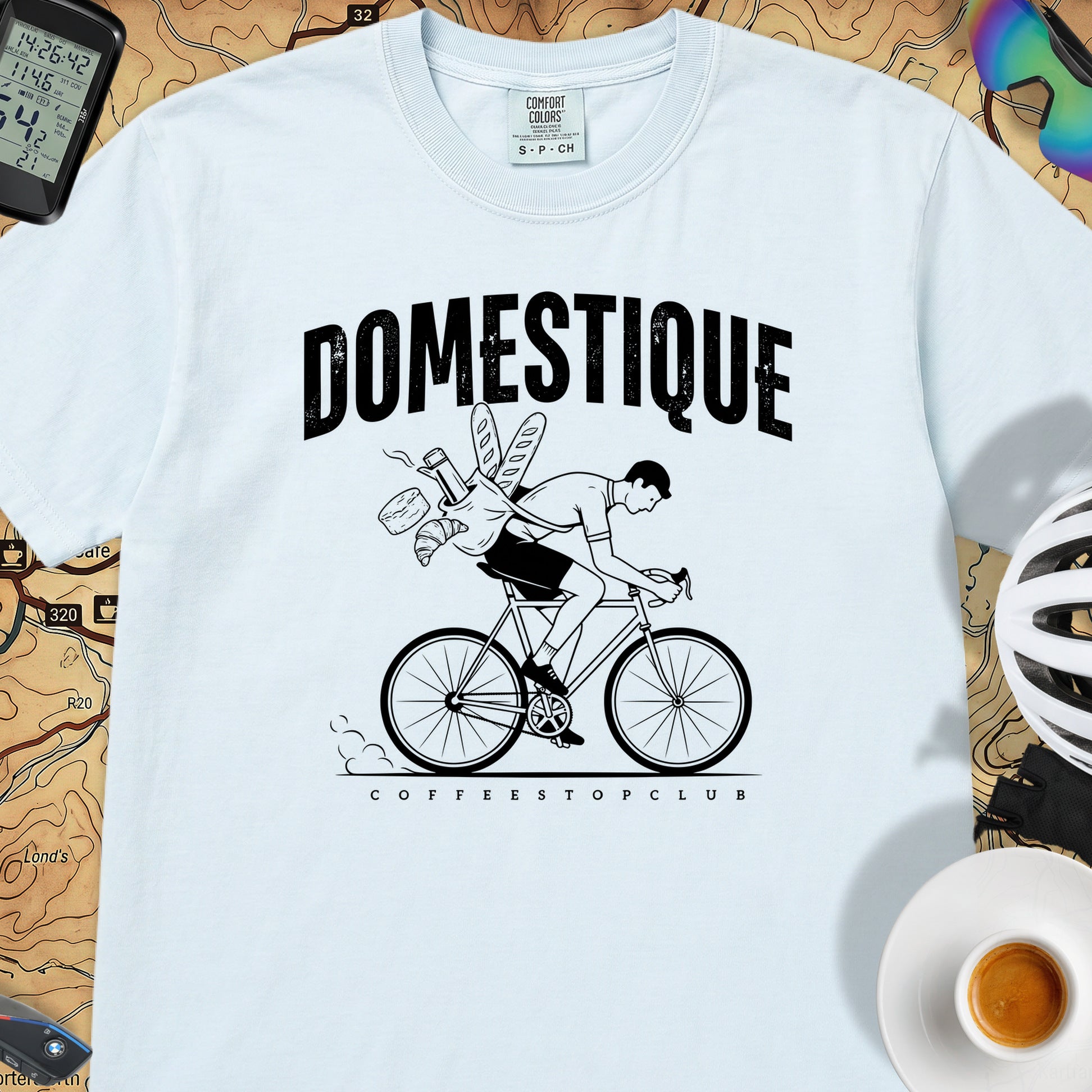 Domestique Delivery Cyclist T-Shirt — Chambray
