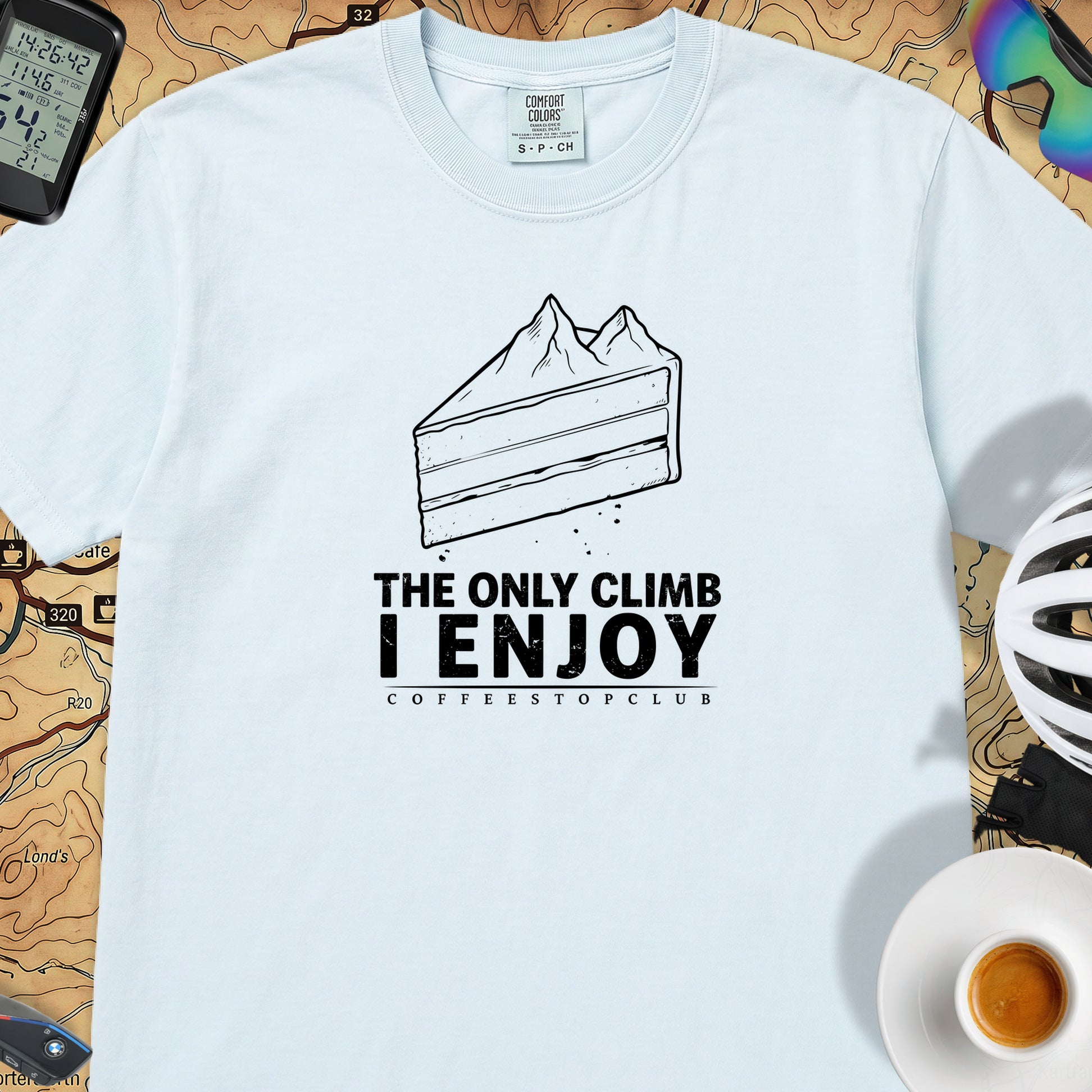 Only Climb Cycling T-Shirt — Chambray